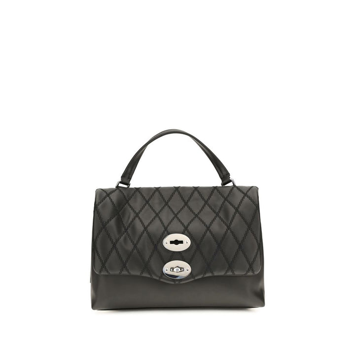 Zanellato Black Calf Leather Bos Taurus Shoulder Bag