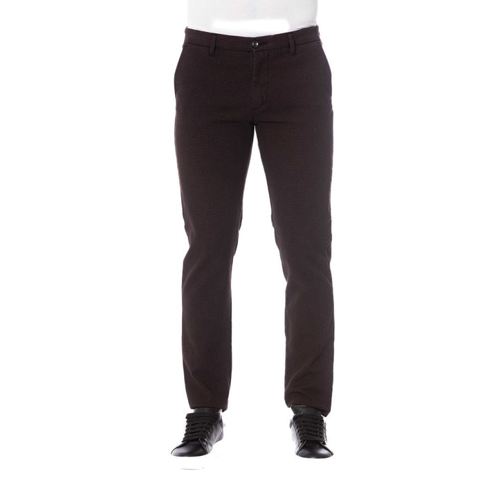 Trussardi Jeans Brown Cotton Men Trouser