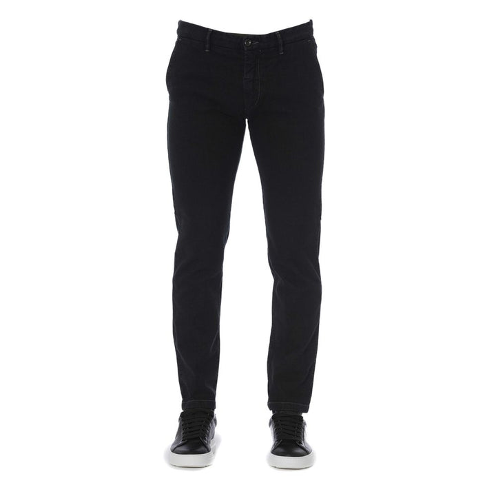 Trussardi Jeans Black Cotton Men Pants