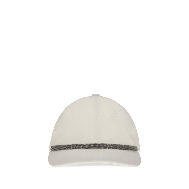 Brunello Cucinelli White Cotton Cap (Baseball Hat)