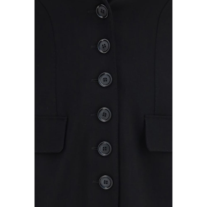 Dolce & Gabbana Black Wool Oves Aries Full-Length Jacket
