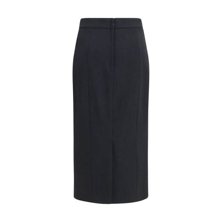 Dolce & Gabbana Black Wool Oves Aries Long Skirt