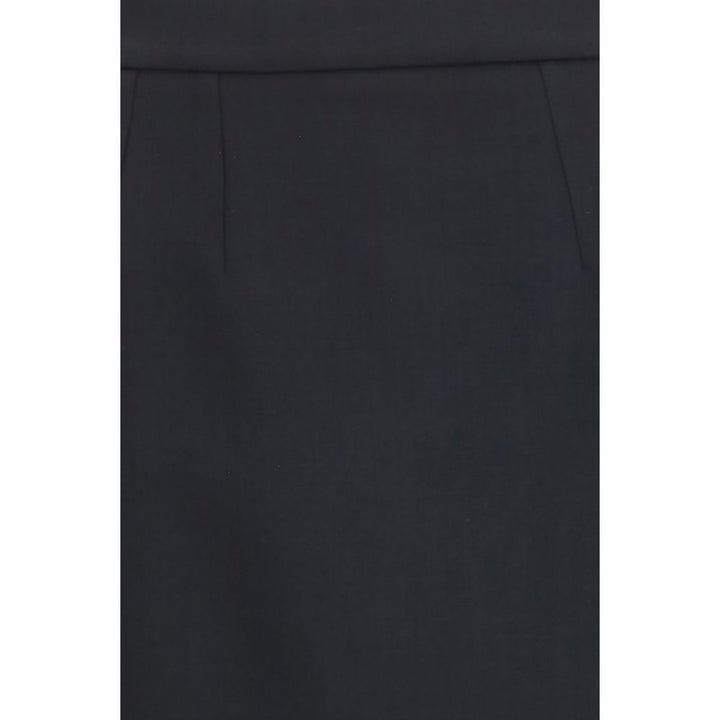 Dolce & Gabbana Black Wool Oves Aries Long Skirt
