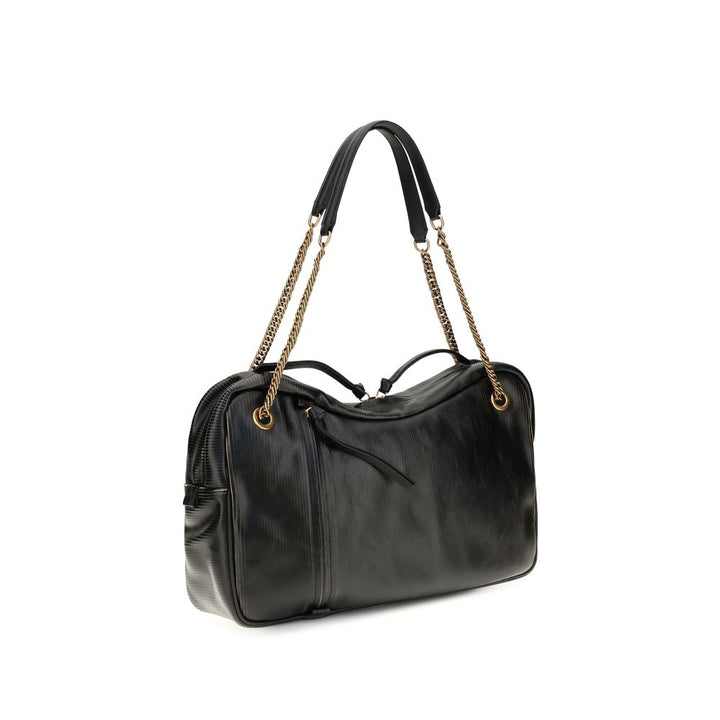 Vivienne Westwood Black Calf Leather Bos Taurus Shoulder Bag