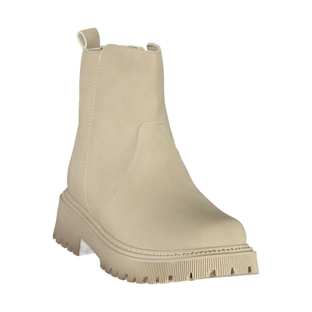 U.S. POLO ASSN. Beige Polyethylene Ankle Boots