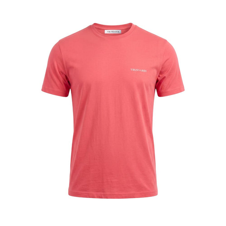 Trussardi Beachwear Red Cotton Men's T-Shirt