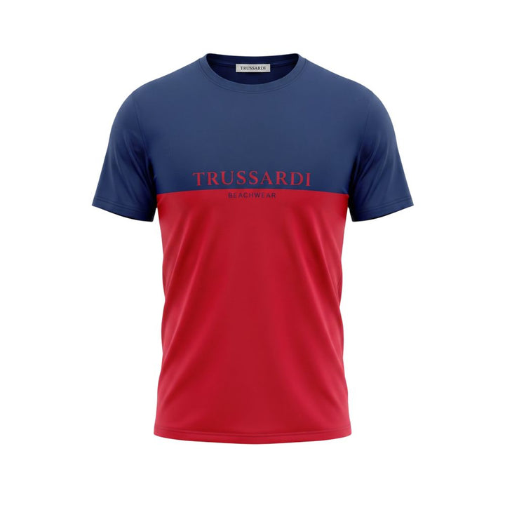 Trussardi Beachwear Red Cotton Men T-Shirt