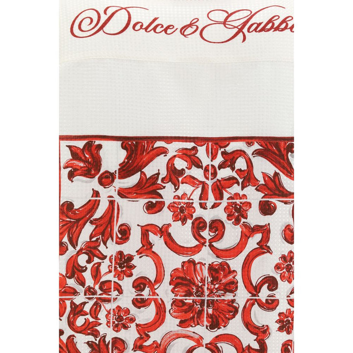 Dolce & Gabbana White Silk Pattern Shirt