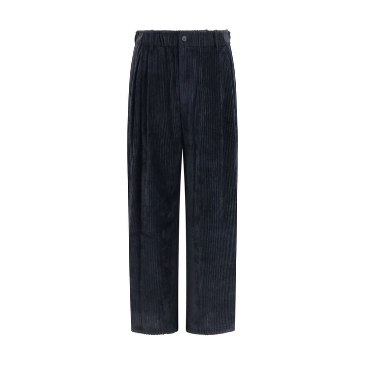 Giorgio Armani Black Viscose Casual Pants