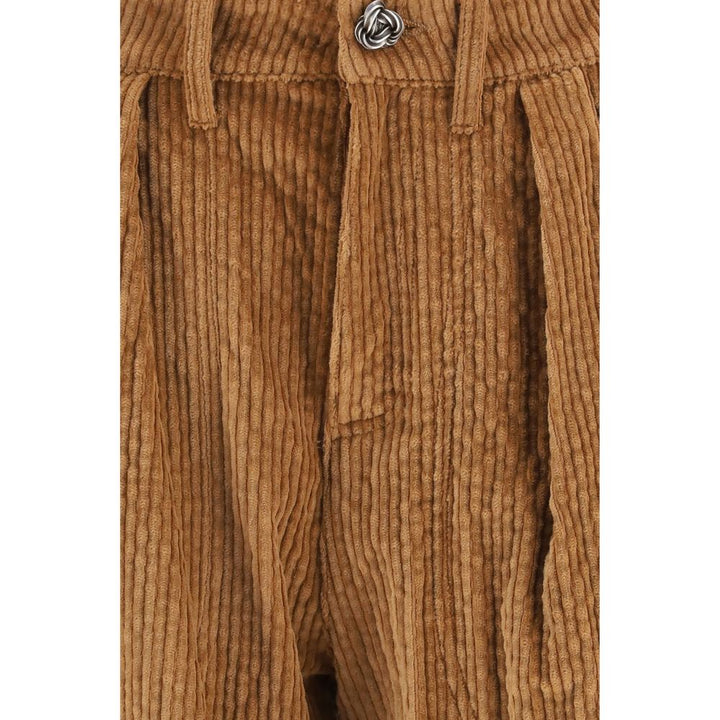 Kristina Ti Brown Cotton Casual Pants