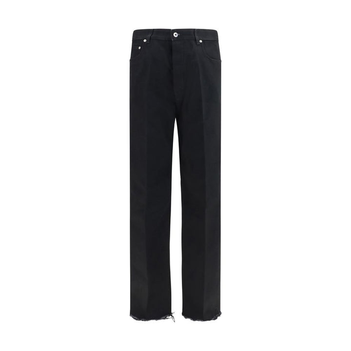 Rick Owens Black Cotton Flared Jeans