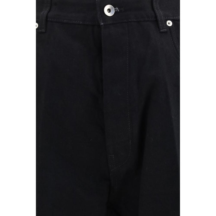 Rick Owens Black Cotton Flared Jeans
