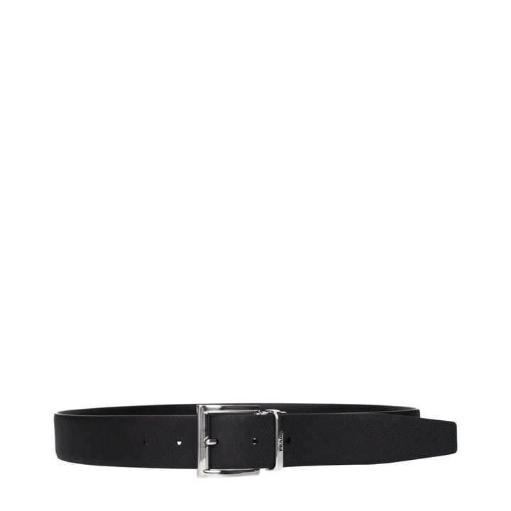 Prada Black Leather Regular Belt