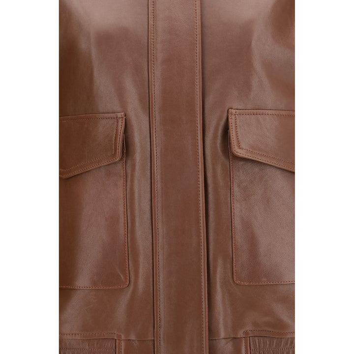 Arma Brown Lamb Ovis Aries Aries Full-Length Jacket