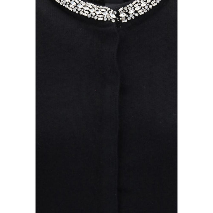 PINKO Black Wool Oves Aries Cardigan