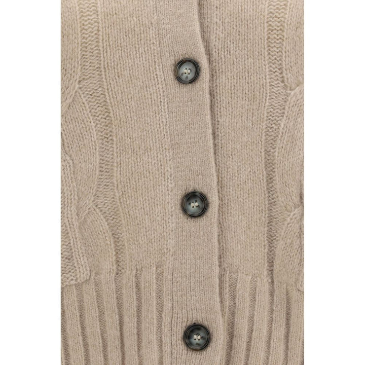 Allude Beige Cashmere Cardigan