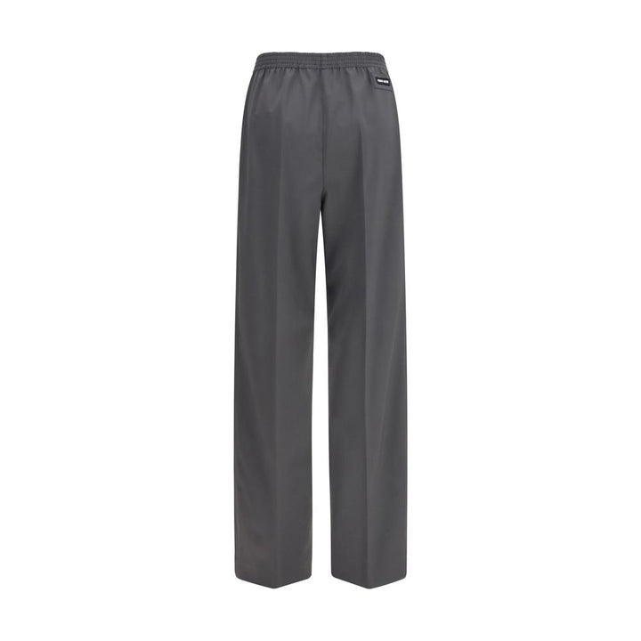 Miu Miu Gray Wool Oves Aries Casual Pants