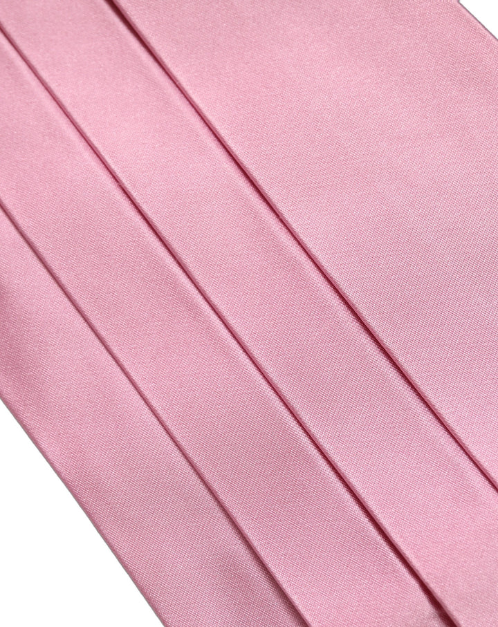 Dolce & Gabbana Pink Men 100% Silk Belt Waist Cummerbund