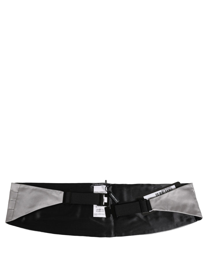 Dolce & Gabbana Gray Men 100% Silk Belt Waist Cummerbund