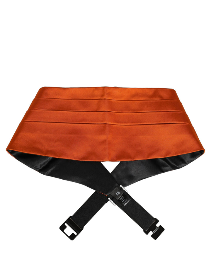 Dolce & Gabbana Orange 100% Silk Belt Waist Cummerbund