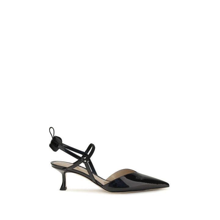 Fendi Black Calf Leather Bos Taurus High Heel Pumps