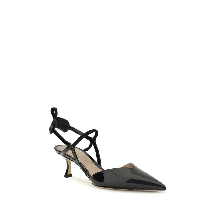 Fendi Black Calf Leather Bos Taurus High Heel Pumps