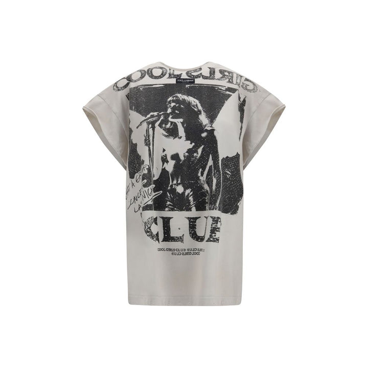 Dolce & Gabbana Gray Cotton T-Shirt