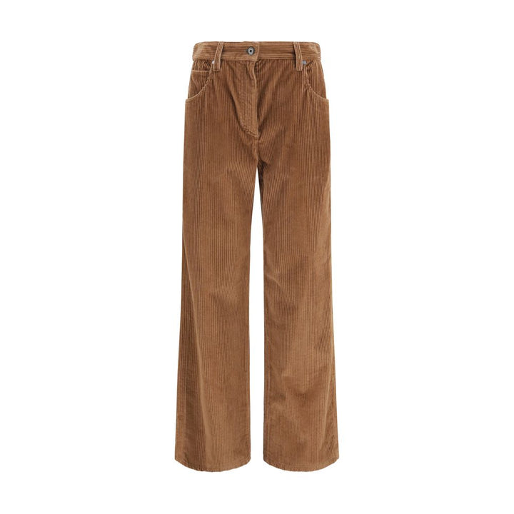 Brunello Cucinelli Brown Cotton Casual Pants