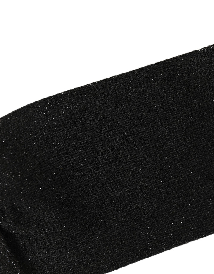 Dolce & Gabbana Men Black Viscose Mid Calf Accessory Socks