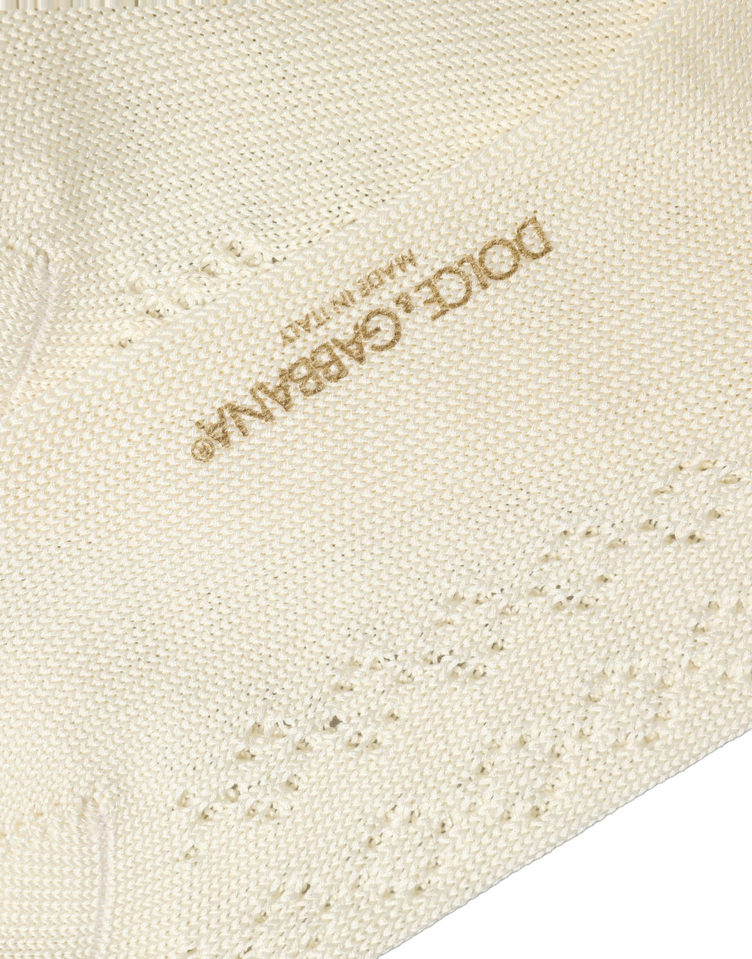 Dolce & Gabbana Off White Cotton Knit Mid Calf Accessory Socks