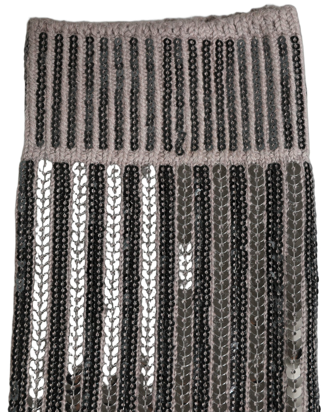 Dolce & Gabbana Gray Sequin Cotton Knit Mid Calf Accessory Socks