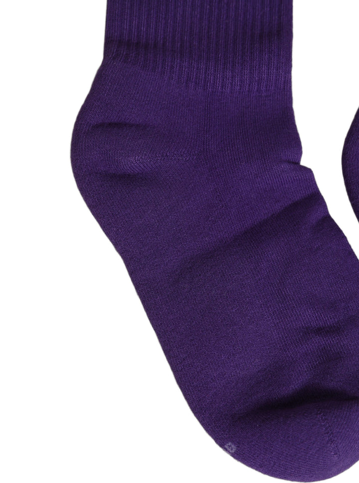 Dolce & Gabbana Violet Cotton Ribbed Mid Calf Women Accessory Socks