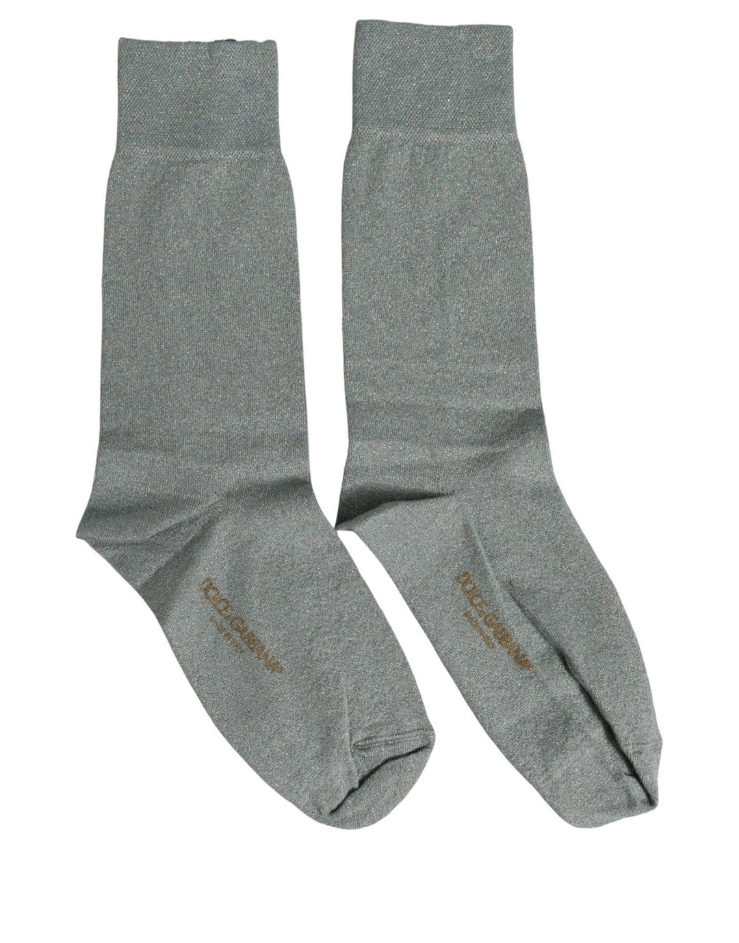 Dolce & Gabbana Gray Viscose Logo Mid Calf Accessory Socks
