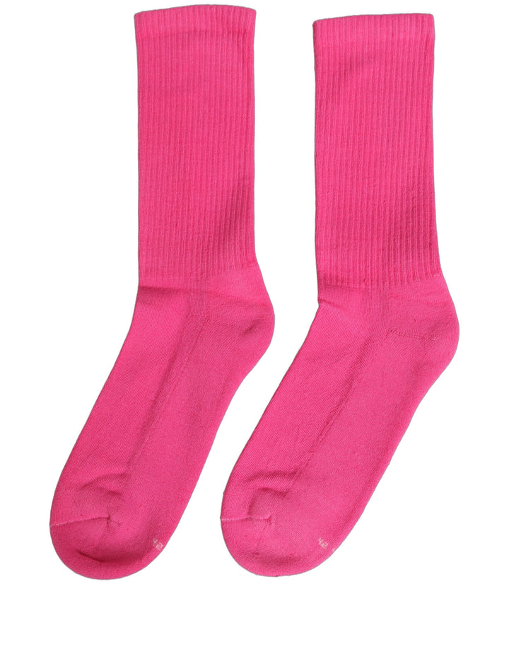 Dolce & Gabbana Pink Cotton Ribbed Mid Calf Women Accessory Socks