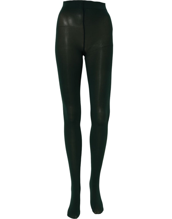 Dolce & Gabbana Dark Green Nylon Tights Stocking Pantyhose Socks