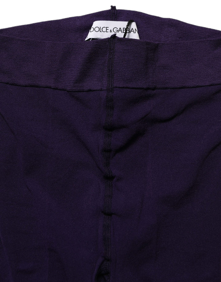 Dolce & Gabbana Violet Nylon Tights Stocking Pantyhose Socks