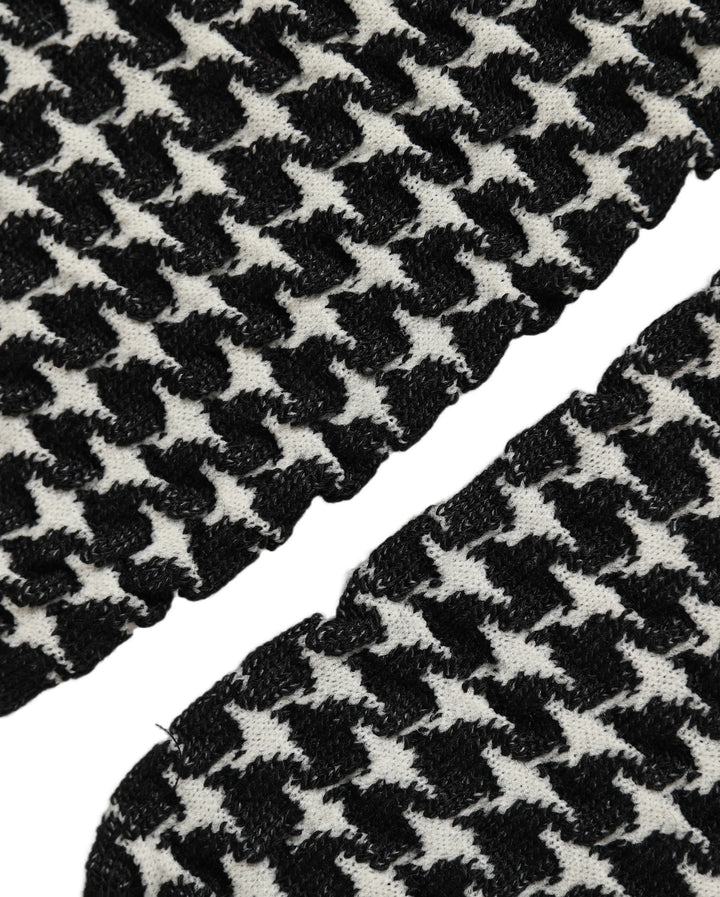 Dolce & Gabbana Black White Houndstooth Ankle Length Socks