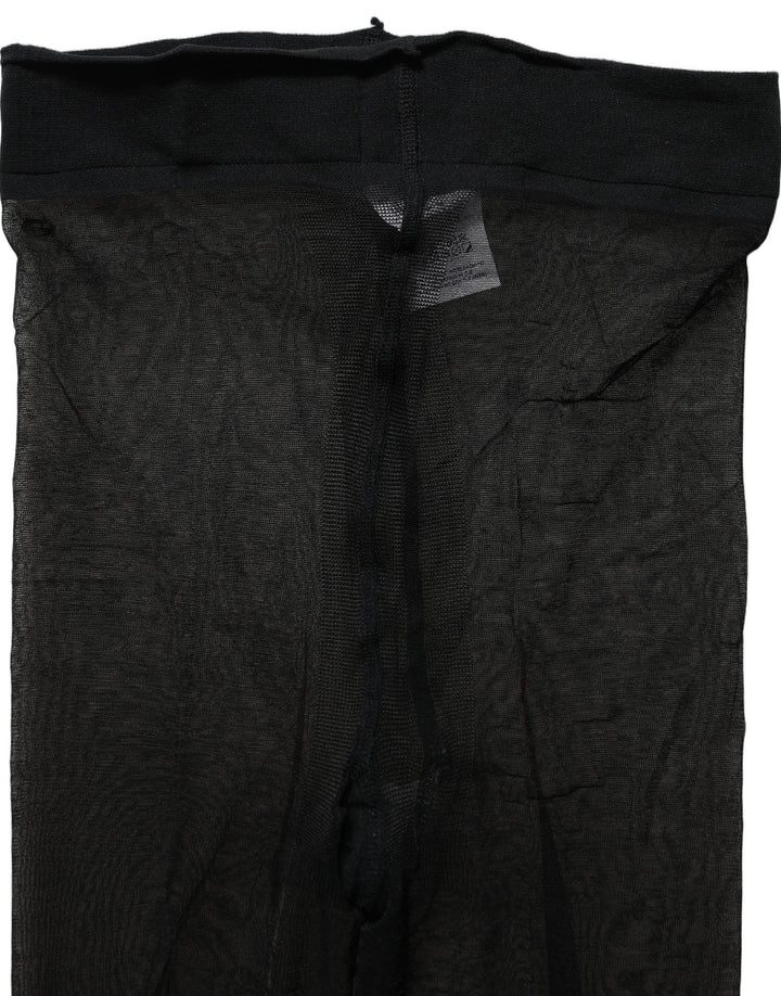 Dolce & Gabbana Black Nylon Tights Stocking Pantyhose Socks