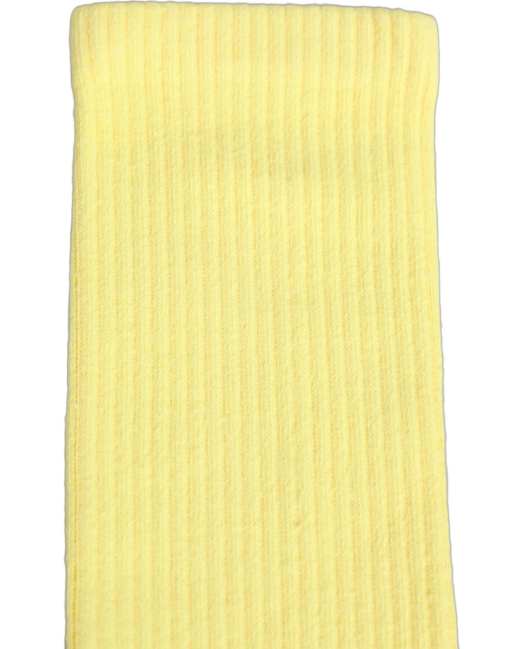 Dolce & Gabbana Yellow Cotton Ribbed Mid Calf Women Accessory Socks