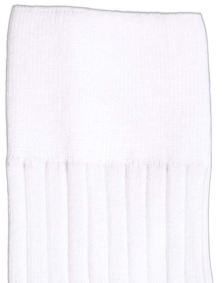 Dolce & Gabbana White Cotton Ribbed Logo Over The Calf Women Socks