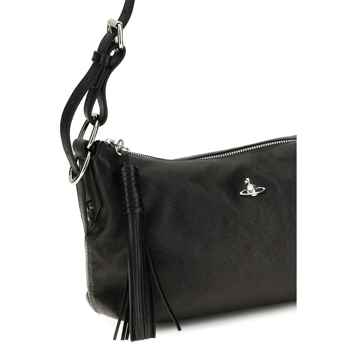 Vivienne Westwood Black Lambskin Shoulder Bag