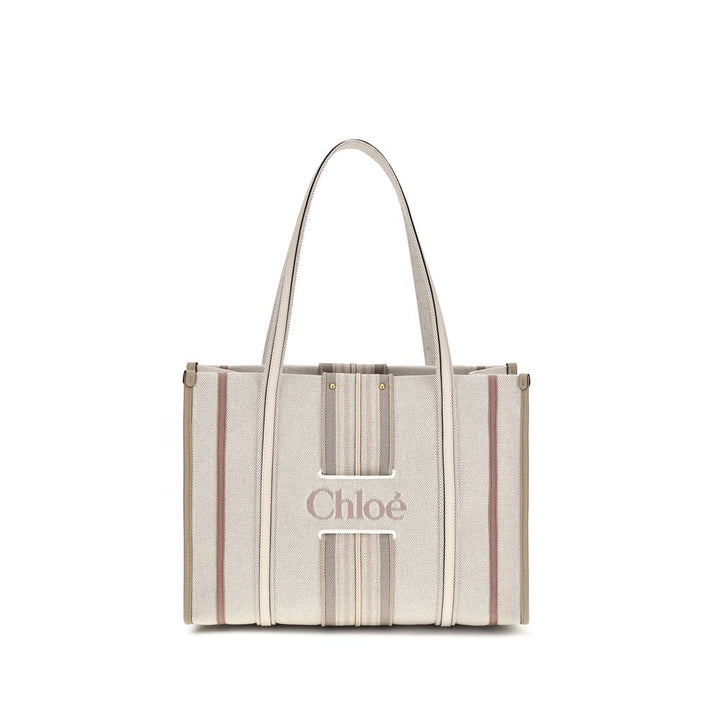 Chloé Beige Cotton Shoulder Bag