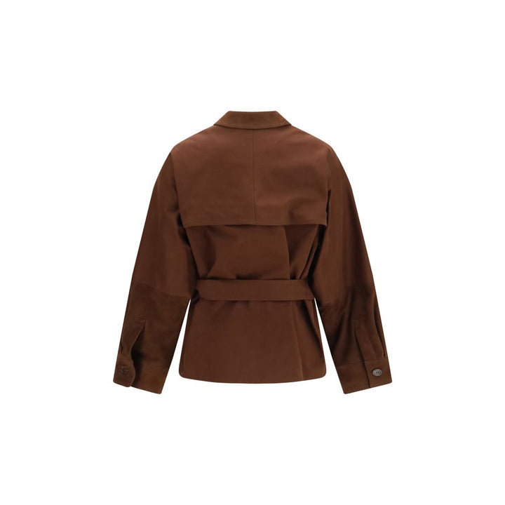 Fabiana Filippi Brown Cotton Full-Length Jacket