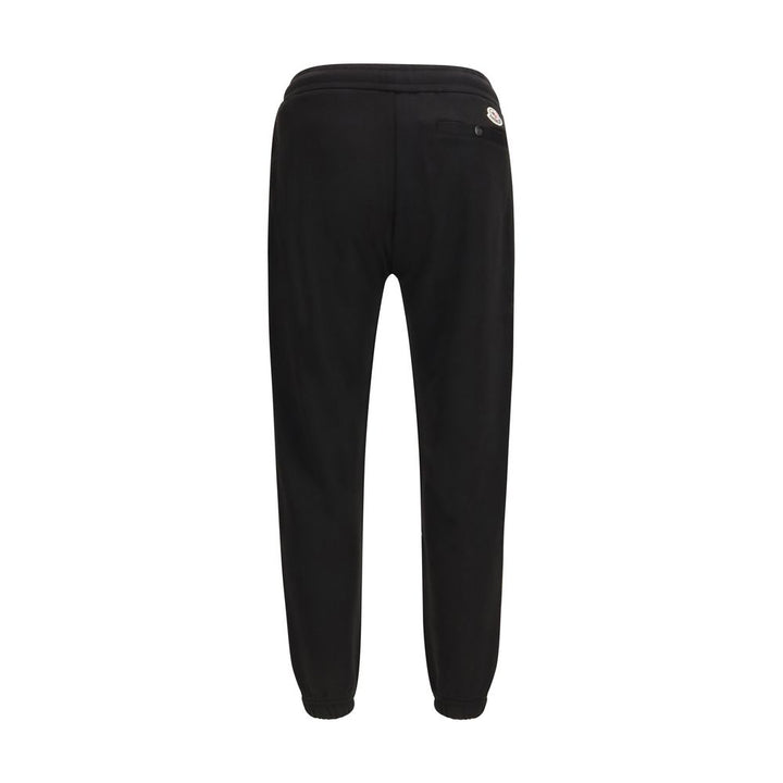 Moncler Black Cotton Athletic Pants