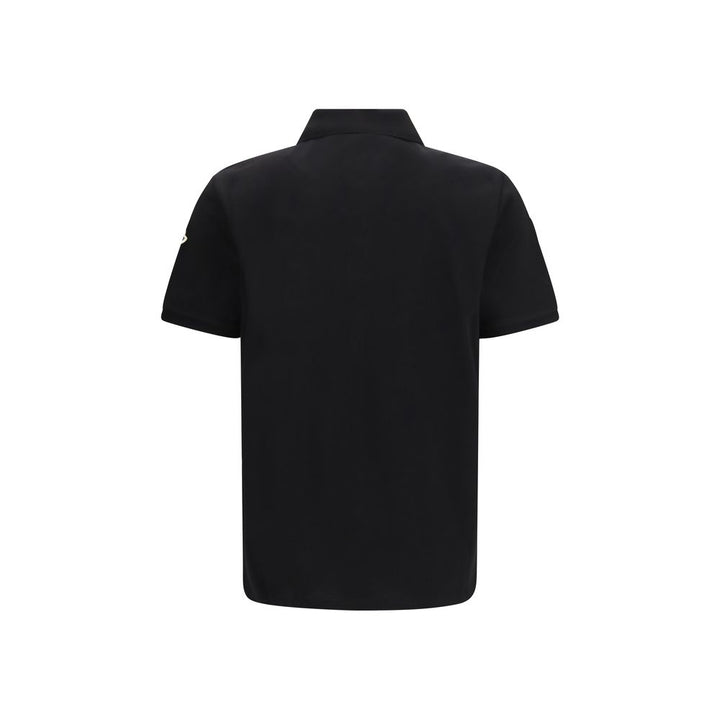 Moncler Black Cotton Polo Shirt