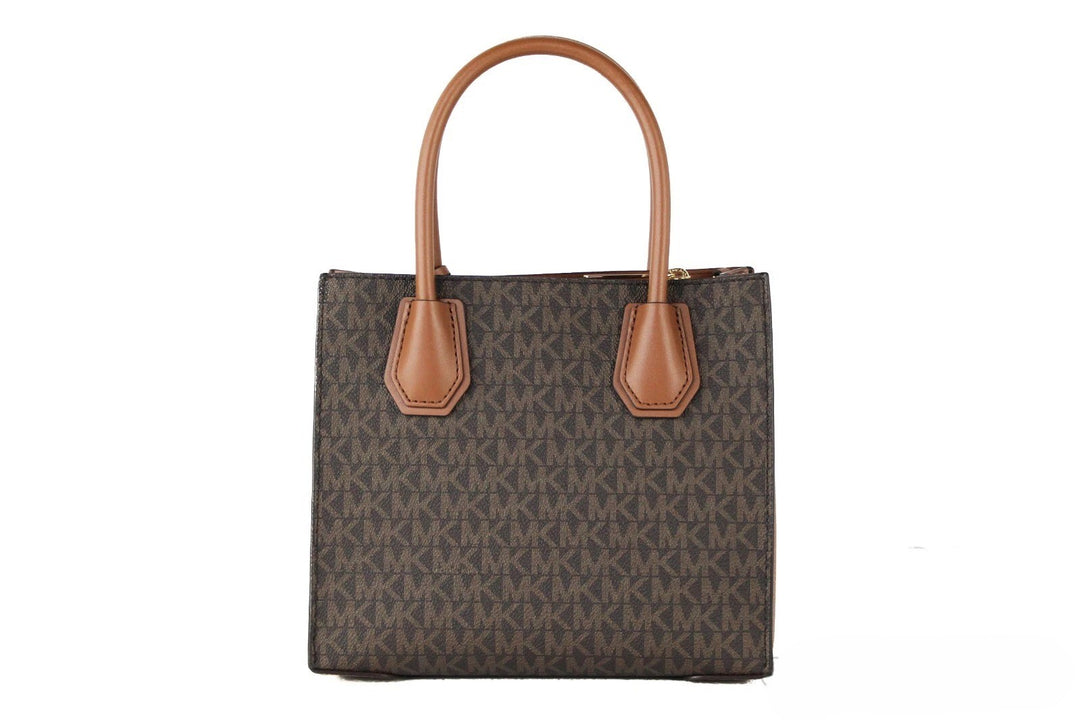 Michael Kors MICHAEL KORS Mercer 35S1GM9M2B Medium Logo And Leather Accordion Crossbody Bag In Brown