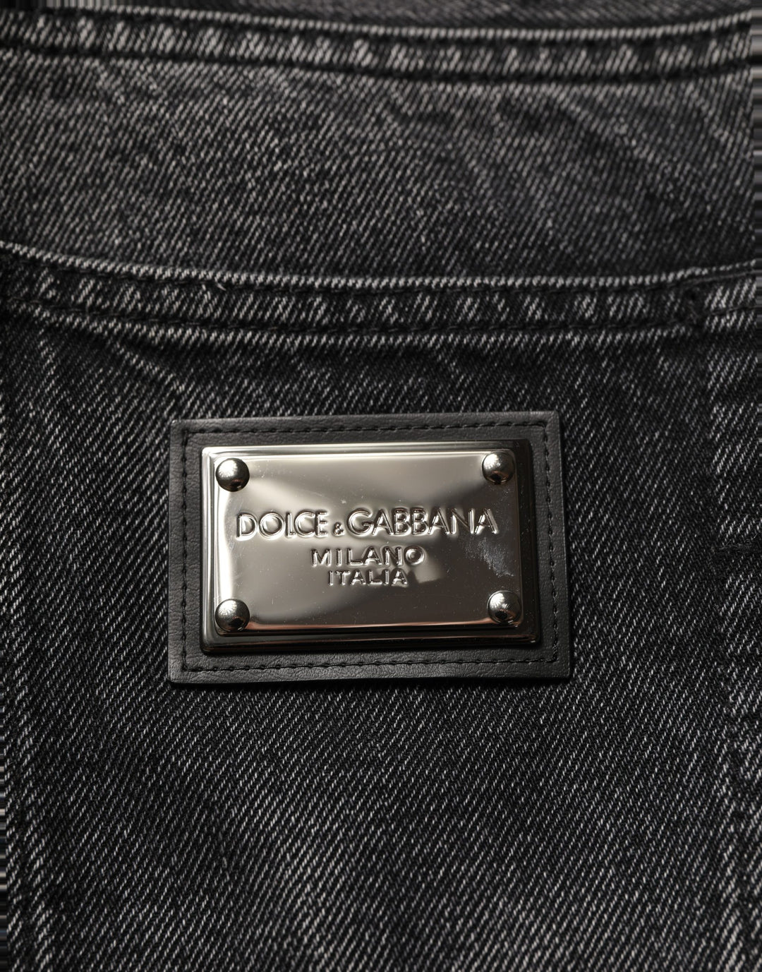 Dolce & Gabbana Dark Gray Cotton Baggy Cargo Men Denim Jeans