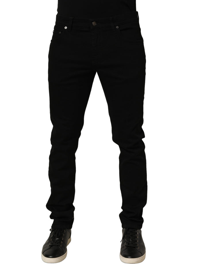 Dolce & Gabbana Black Cotton Stretch Skinny Denim Trouser Jeans