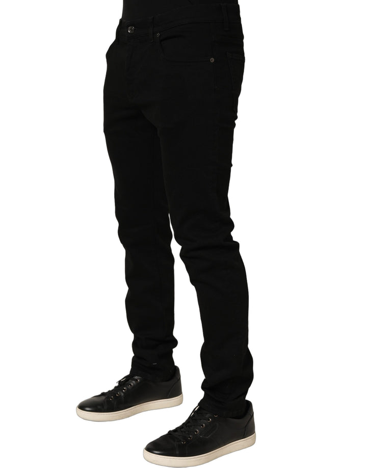 Dolce & Gabbana Black Cotton Stretch Skinny Denim Trouser Jeans