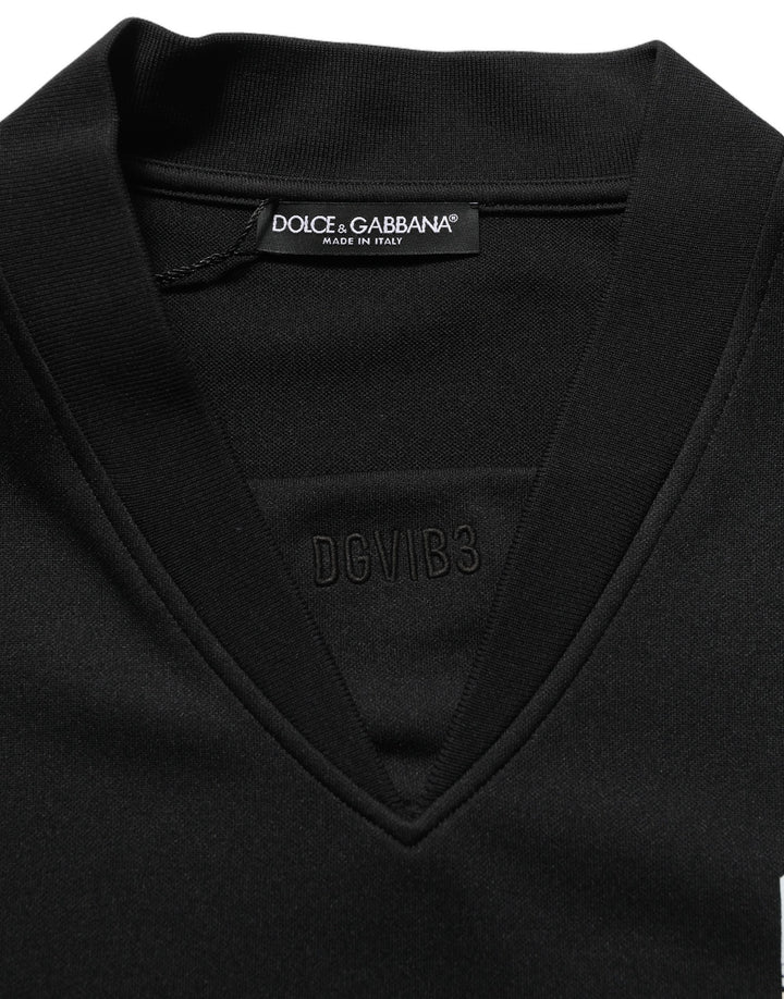 Dolce & Gabbana Black Polyester DGVIB3 Oversized Jersey T-shirt
